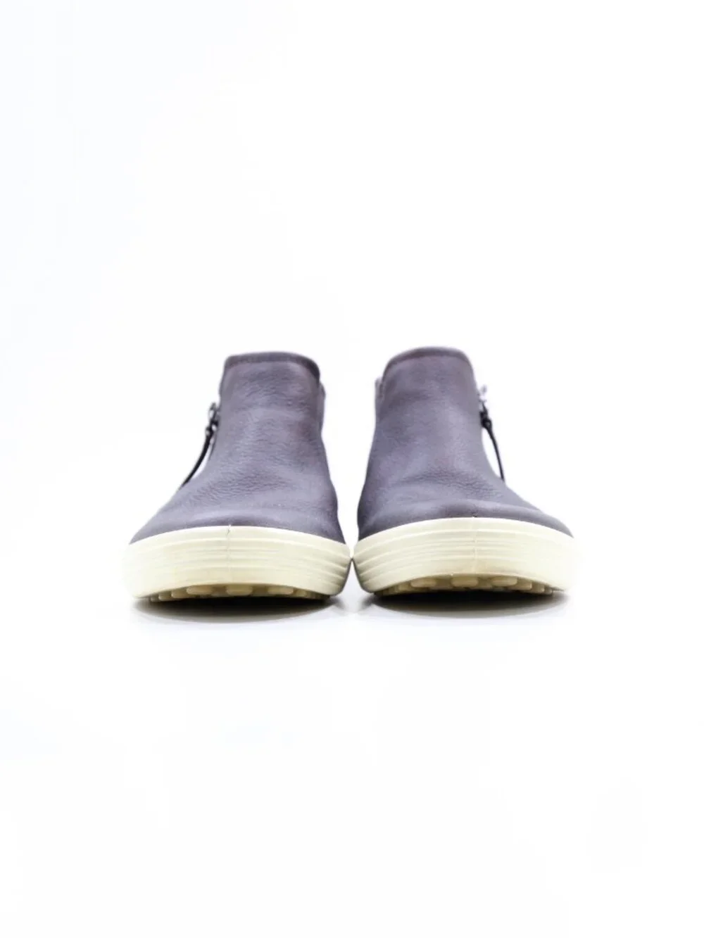 Ecco Soft 7 Brown Leather Zip Flat Ankle Boots - Women's 8/EU 39